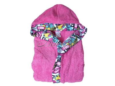 Детска колекция  Детски халати за баня Детски халат - Целувка в розово