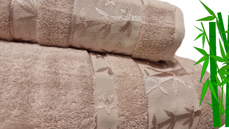 Бамбукови хавлиени кърпи Хавлия за баня Бамбук цвят Перла - 90/150
